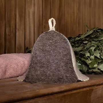 ASKOLD Wool Sauna Hat Finnish Sauna Hat for Men Gray White Colors - Felt Sauna Hat Wool Sauna Banya Hat for Men Sauna Cap for Men – Wool Sauna Hat for Women Sauna Cap for Women