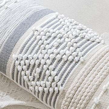 BlissBlush Lumbar Pillow Cover 14x36 Boho Style Accent