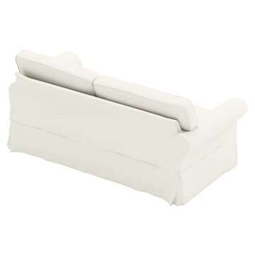 The Cotton Sofa Cover (Width: 81”- 85”, Not 92”) Fits Pottery Barn PB Comfort Roll ARM Sofa (N...