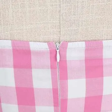 Pink Plaid 50s Dress for Women - Vintage Swing Style