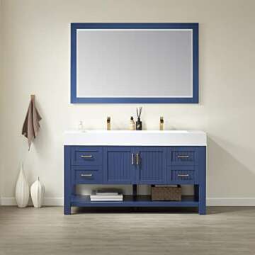 Vinnova Pavia Bathroom Vanity in Royal Blue for Elegant Spaces