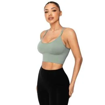 Sykooria 3 Pack Strappy Sports Bra for Women Sexy Crisscross Open Back for Yoga Running Athletic Gym Workout Fitness Tops