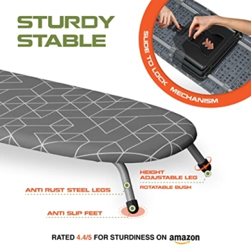 Compact Table Top Ironing Board with Wall Mount Solutions