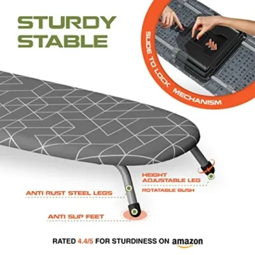 Compact Table Top Ironing Board with Wall Mount Solutions