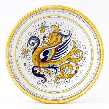 thatsArte.com - Italian Ceramic 8-inch Soup & Pasta Bowl Raffaellesco - Deruta Pottery, Italian Hand Painted Pasta Bowl, Small Serving Bowl, Deruta Dinnerware, Handmade Ceramic Bowl, Italian Soup Bowl