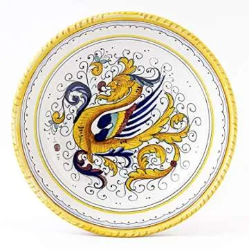 thatsArte.com - Italian Ceramic 8-inch Soup & Pasta Bowl Raffaellesco - Deruta Pottery, Italian Hand Painted Pasta Bowl, Small Serving Bowl, Deruta Dinnerware, Handmade Ceramic Bowl, Italian Soup Bowl
