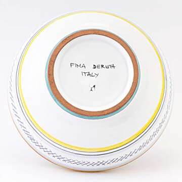 thatsArte.com - Italian Ceramic 8-inch Soup & Pasta Bowl Raffaellesco - Deruta Pottery, Italian Hand Painted Pasta Bowl, Small Serving Bowl, Deruta Dinnerware, Handmade Ceramic Bowl, Italian Soup Bowl