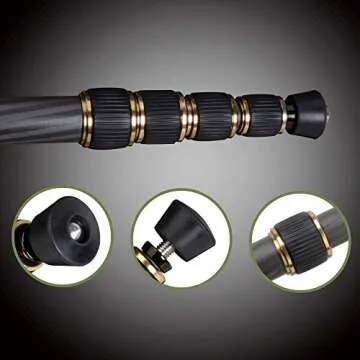 ZOMEI Z669C Carbon Fiber Portable Tripod with Ball Head Compact Travel for Canon,Sony, Nikon, Samsung, Panasonic, Olympus, Kodak, Fuji, Cameras and Video Camera