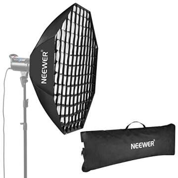 Neewer 55"/140cm Beehive Octagon Umbrella Speedlite Softbox for Nikon, Canon, Sony, Pentax, Olympus, Panasonic Lumix Flash Light, with Bowens Mount