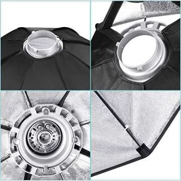 Neewer 55"/140cm Beehive Octagon Umbrella Speedlite Softbox for Nikon, Canon, Sony, Pentax, Olympus, Panasonic Lumix Flash Light, with Bowens Mount