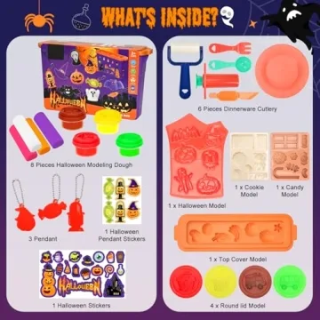 Halloween Play Dough Set - Creative Fun for Kids Aged 4-8