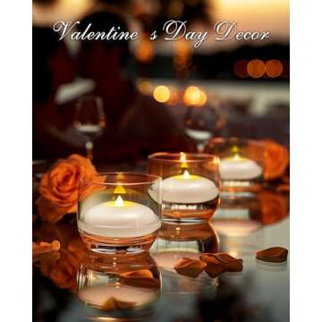 Homemory 12 Pack 3” Flameless Led Floating Candles, 201 Hour White Battery Operate Waterproof Tealights for Cylinder Vases, Centerpieces at Wedding Decor, Party, Pool