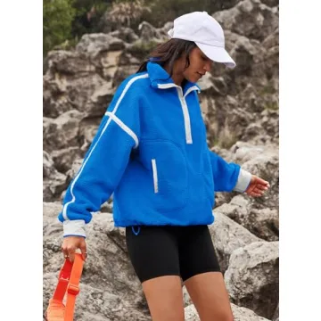 Yanekop Women's Cozy Sherpa Pullover with Pockets