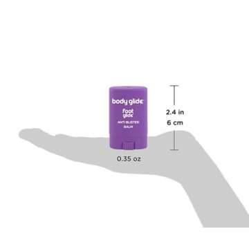 BodyGlide Unscented Foot Anti-Blister Balm, 0.8oz & 0.35oz Bundle, Paraben-Free - For All Skin Types (USA Sale Only)