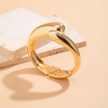 Rrdaily Trendy Gold Bangles Bracelets for Women