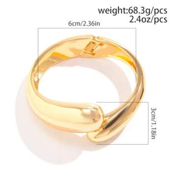 Rrdaily Trendy Gold Bangles Bracelets for Women