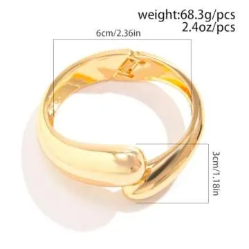 Rrdaily Trendy Gold Bangles Bracelets for Women