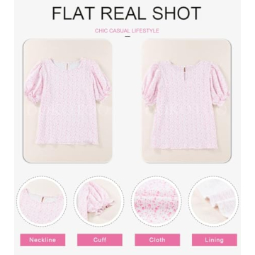 Dokotoo Womens Floral Print Blouse Stylish Casual Wear