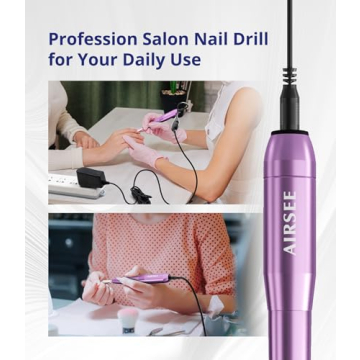 AIRSEE Electric Nail Drill Machine - Versatile Kit for Nails