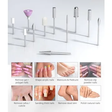 AIRSEE Electric Nail Drill Machine - Versatile Kit for Nails