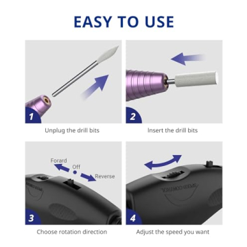 AIRSEE Electric Nail Drill Machine - Versatile Kit for Nails