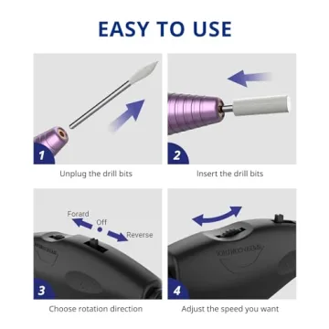AIRSEE Electric Nail Drill Machine - Versatile Kit for Nails
