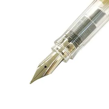 Pilot Kakuno Medium-Nib Fountain Pen, White Body Soft Yellow Cap Body (FKA-1SR-SYM)