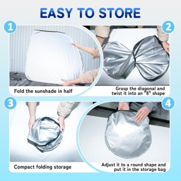 SLOGENTO Custom Fit Windshield Sun Shade for Mazda