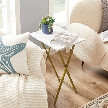 VECELO Folding TV Tray Set of 2 for Versatile Living Spaces