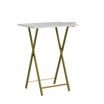 VECELO Folding TV Tray Set of 2 for Versatile Living Spaces