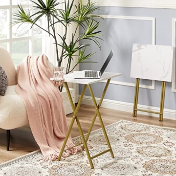 VECELO Folding TV Tray Set of 2 for Versatile Living Spaces