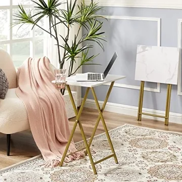 VECELO Folding TV Tray Set of 2 for Versatile Living Spaces
