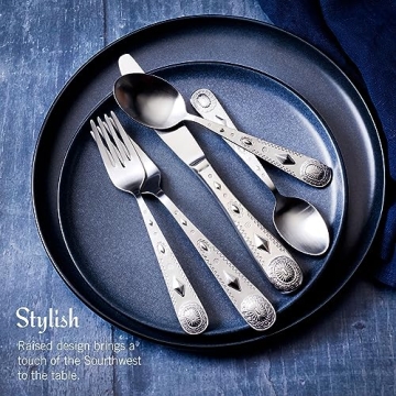 Wallace Taos 45-Piece Stainless Steel Flatware Set Service for 8