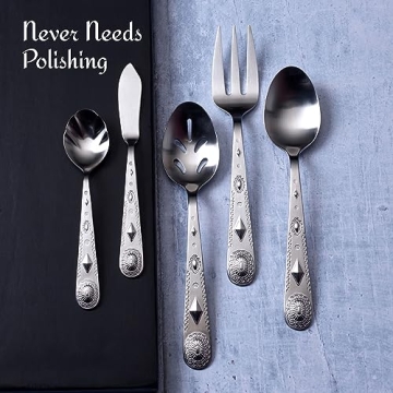 Wallace Taos 45-Piece Stainless Steel Flatware Set Service for 8