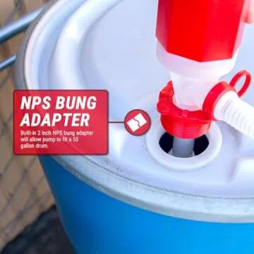 TERA PUMP Drum Barrel Pump - Heavy Duty BPA-Free Liquid Transfer