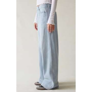PacSun Women's Eco Light Indigo Low Rise Baggy Jeans - Blue Size 25