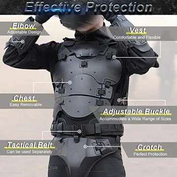 IK COLOURING Airsoft Tactical Vest Set (Black)