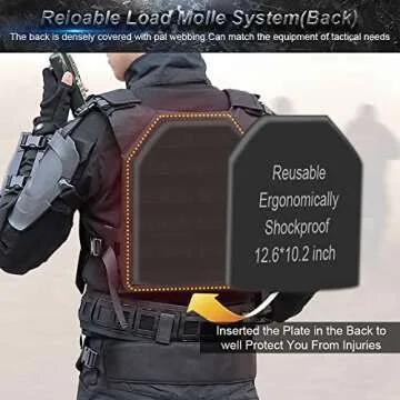 IK COLOURING Airsoft Tactical Vest Set (Black)