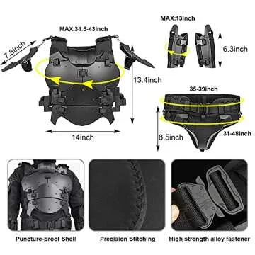 IK COLOURING Airsoft Tactical Vest Set (Black)