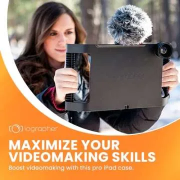 iOgrapher iPad Case with Handles for Tripod Compatible w/iPad 9.7 - iPad Camera Mount for iPad Air 1 & 2, iPad Pro 5th & 6th Gen - iPad Video Rig for Photography & Filmmaking - Includes 3 Cold Shoes