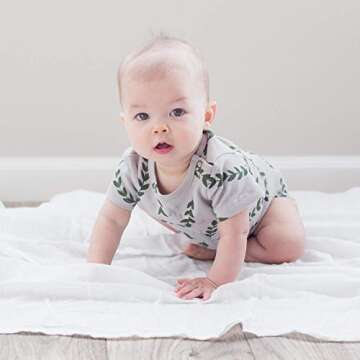 Natemia Baby Muslin Swaddle Blankets - Muslin Swaddle Blankets Boy and Girl, Swaddles for Newborn, Soft and Breathable Baby Girl Muslin Swaddle Blanket, Newborn Baby Essentials, 47" x 47", 2-Pack