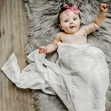 Natemia Muslin Swaddle Blankets - Ultra Soft and Breathable