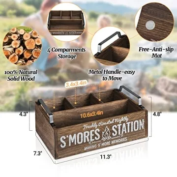 S'Mores Station Farmhouse Holder for S'Mores Kit