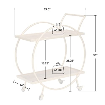 FirsTime Odessa Bar Cart - Stylish Mobile Serving Solution