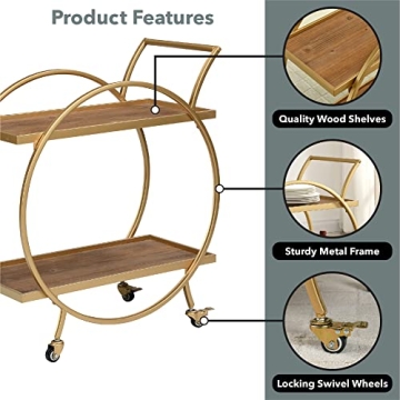 FirsTime Odessa Bar Cart - Stylish Mobile Serving Solution