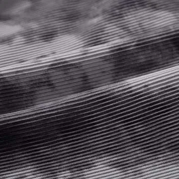 OMKAGI Women V Waist Workout Shorts with Pockets 4 inch Ribbed Seamless High Waisted Yoga Biker Shorts(S,1273-Black Gray Tie Dye)