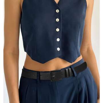 SANSTHS Women's Leather Belt for Jeans Pants Dresses Fashion Ladies Belt Square Gold/Silver Buckle Waist Belt for Women