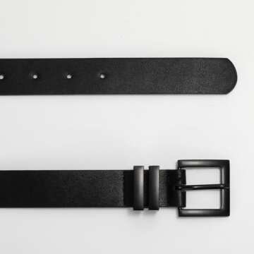 SANSTHS Women's Leather Belt for Jeans Pants Dresses Fashion Ladies Belt Square Gold/Silver Buckle Waist Belt for Women