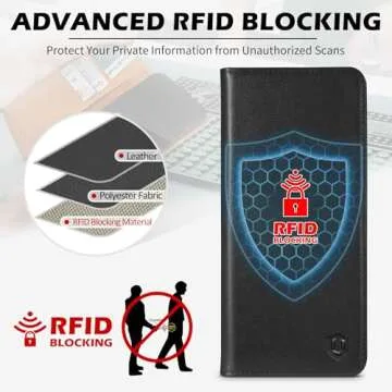 SHIELDON Wallet Case for Galaxy S25 6.2" - Genuine Leather & RFID Protection