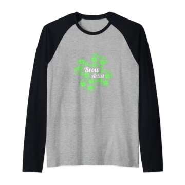 Brow artist for St. Patrick's Day Raglan Baseball Tee